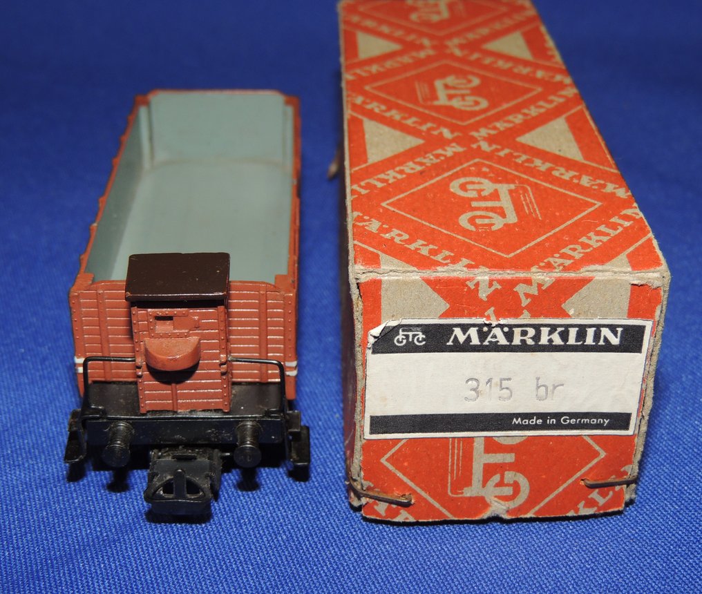 Märklin H0 - 315 b.3 - Vagón de tren de mercancías a escala (1) - Vagón de carga abierto con cabina de freno #4.3