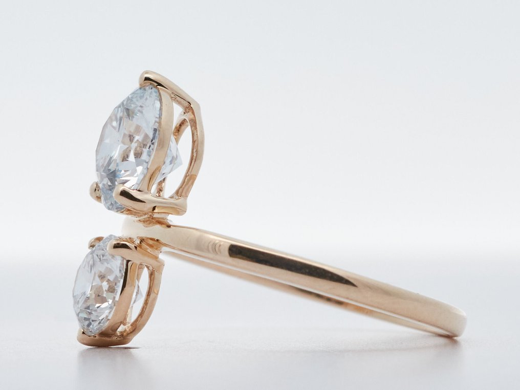 Ingen reservasjonspris - Ring - 14 karat Gull -  2.28ct. tw. Diamant (Lab-dyrket) - Diamant #4.3