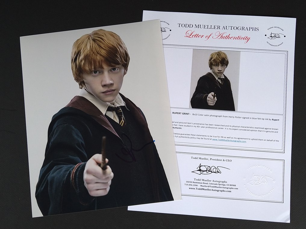 Harry Potter - Signed by Rupert Grint (This is a red carpet scribble) , with Letter of Authenticity - Photo, #3.2