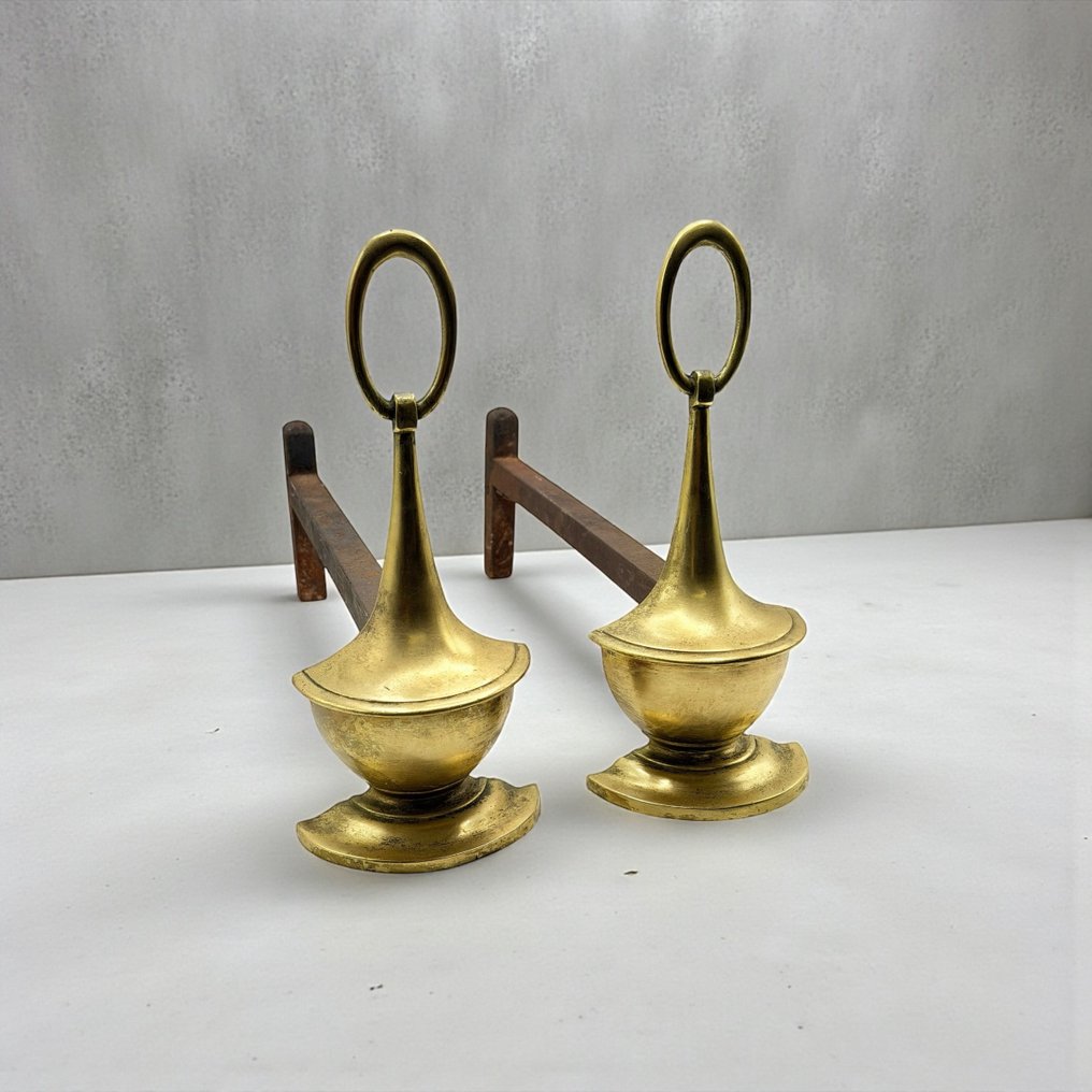 Andiron (2) - Ferro, Bronze dourado #1.0