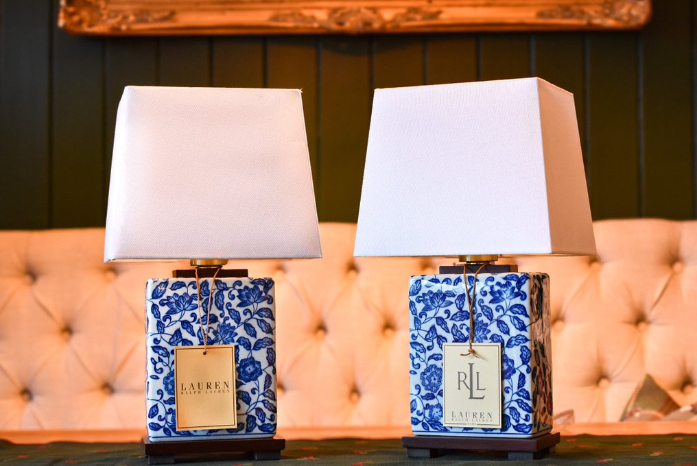 Ralph Lauren - Ralph Lauren Home - Φωτιστικό (2) - Ξύλο, Πορσελάνη, Ορείχαλκος - 2 τεμάχια, ζευγάρι #1.0