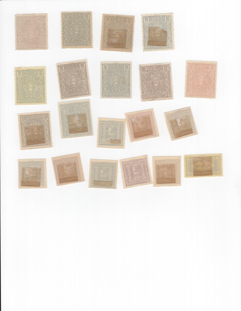 Austria 1916/1923 - Austria 1916-1923, various eagle variants 200-211. #3.2