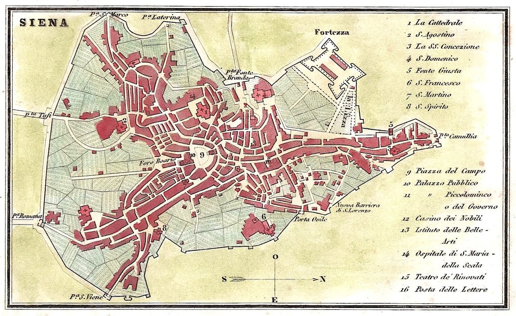 Italia - Siena; F. Artaria - Siena - 1845 #1.0