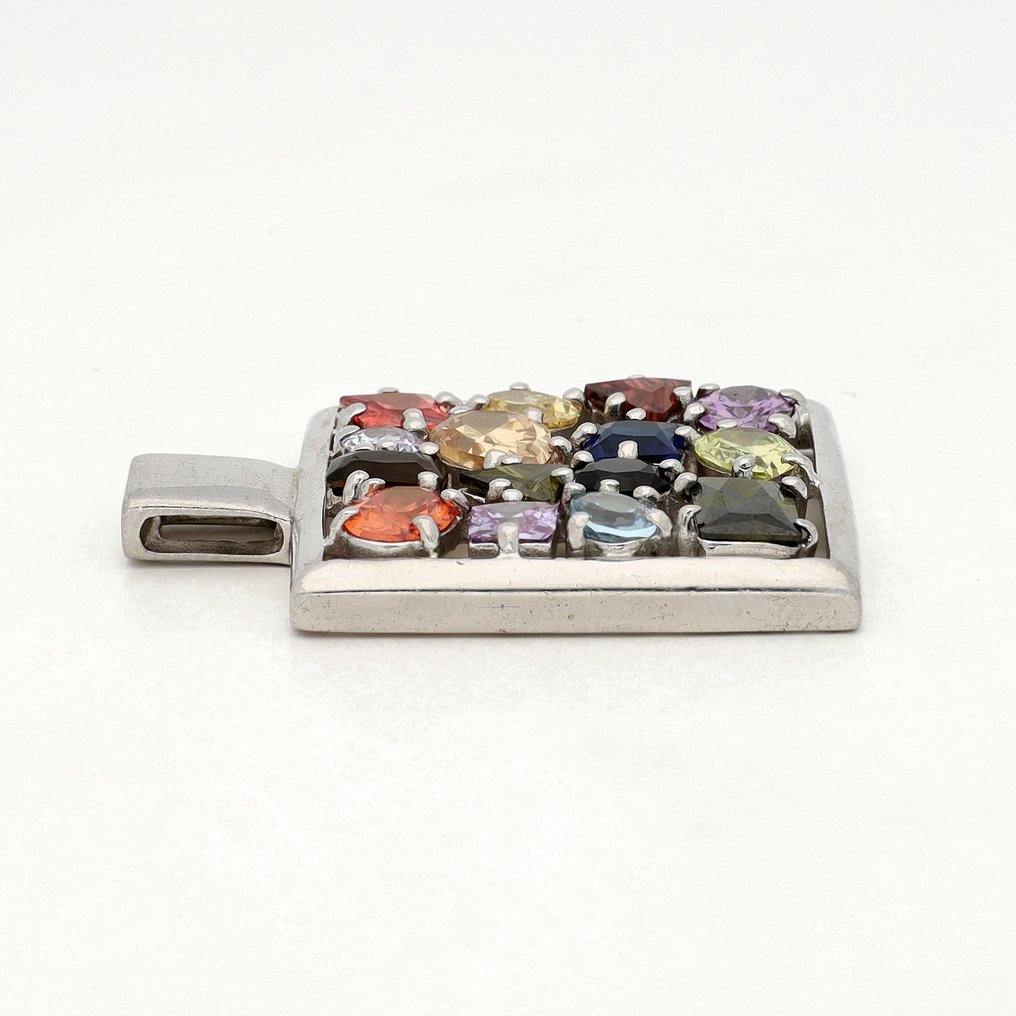 Senza prezzo di riserva - Ciondolo Argento - Varie pietre preziose #4.3