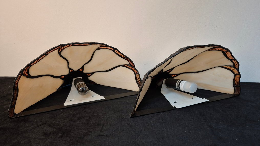 Φωτιστικό τοίχου (2) - Γυαλί, Μέταλλο - Τοίχοι φωτιστικά στυλ Tiffany. #4.3