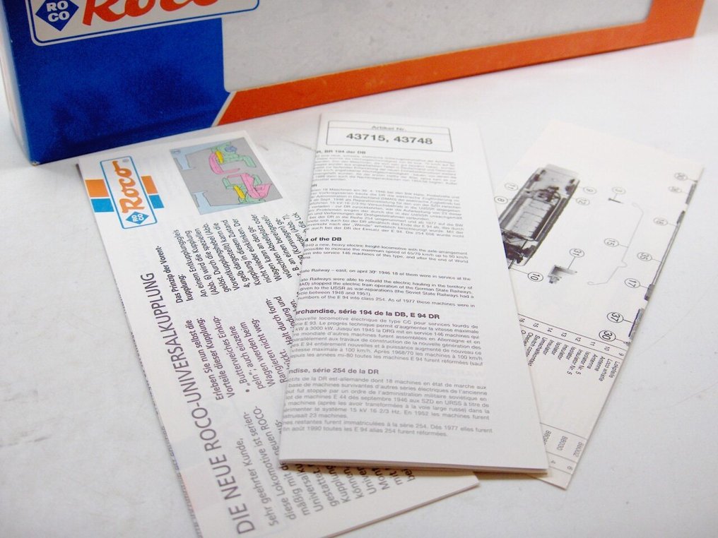 Roco H0 - 43715 - Sähköveturi (1) - Serie 194 - DB #4.3