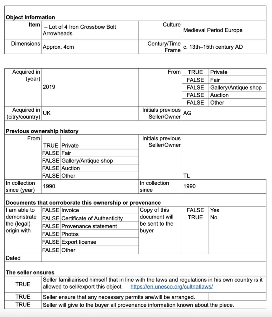 Médiéval Fer (fonte/fer forgé) Tête de flèche (Sans prix de réserve) #4.3