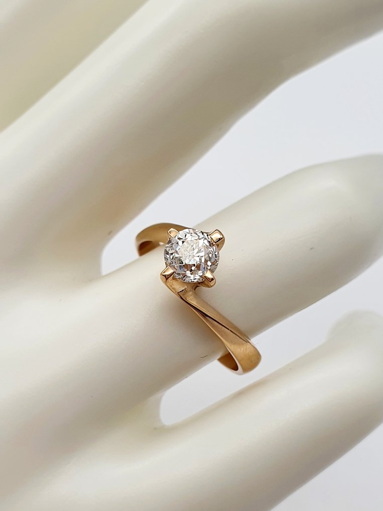 Δαχτυλίδι - 14 καράτια Ροζ χρυσό -  0.52ct. tw. Διαμάντι (Φυσικό) - Πιστοποιητικό IGE #2.1