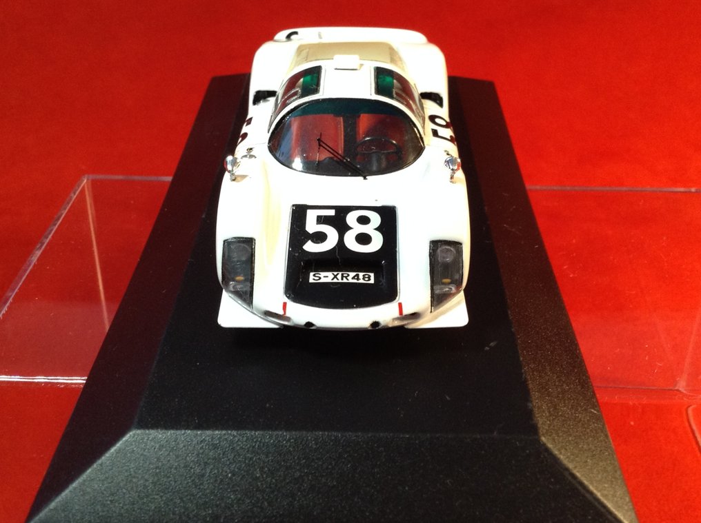 Spark 1:43 - Voiture de course miniature - ref. #S4491 Porsche 906 Sport 7° Le Mans 1966 #58 Günther Klass/Rolf Stommelen - Qualité excellente - édition limitée - difficile à trouver aujourd'hui #4.3