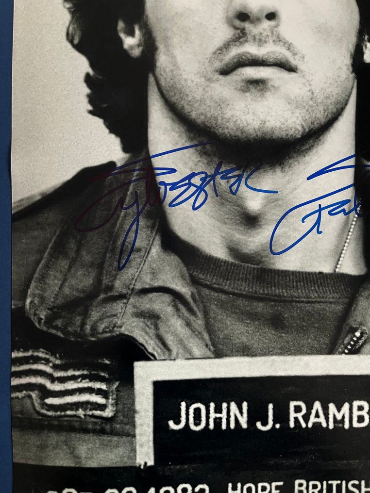 First Blood - Sylvester Stallone (John Rambo) - Signed in Person - with Authentic Signings Certificate - Autograph, photo - No Reserve! #1.0