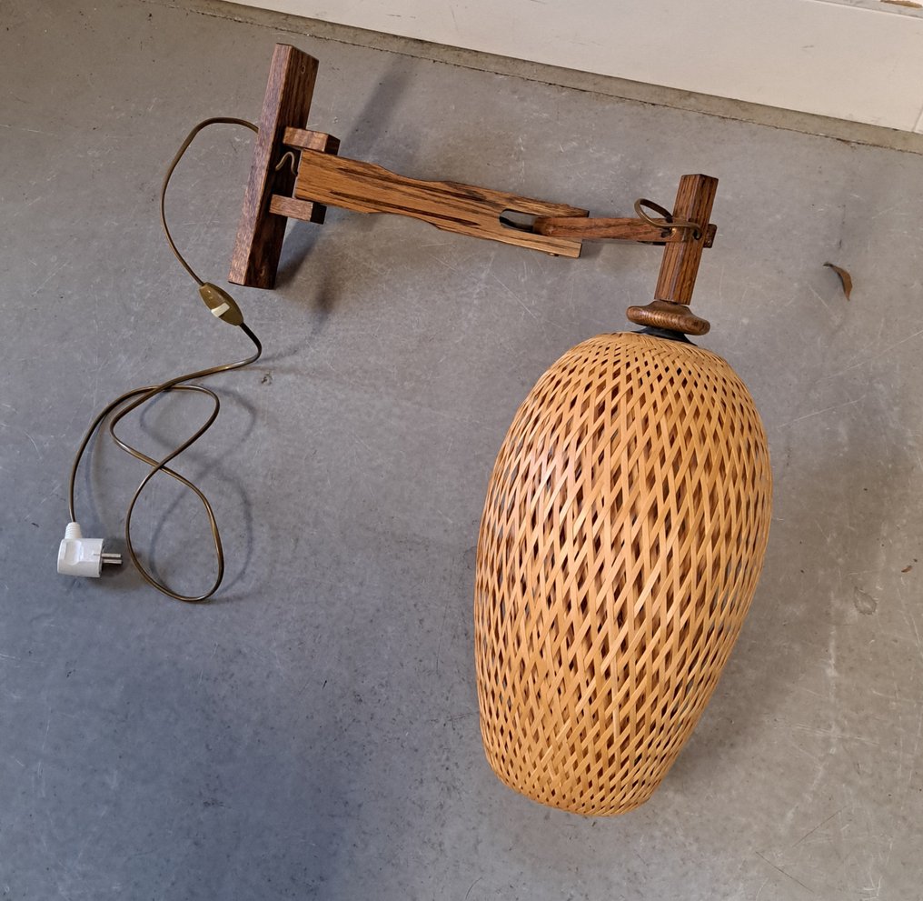 Wall lamp - wood and bamboo #3.2