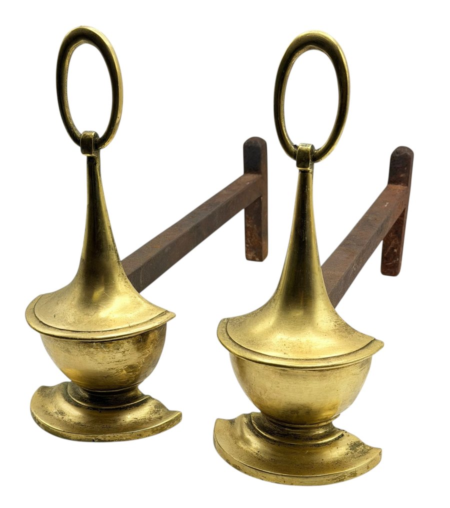 Andiron (2) - Ferro, Bronze dourado #4.3