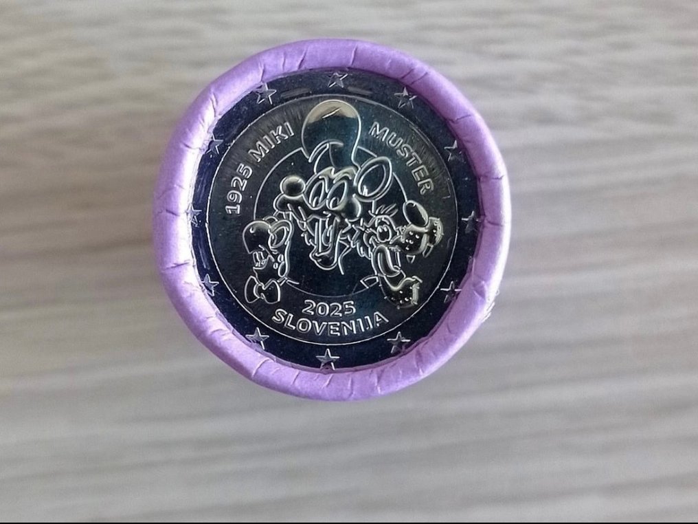 Slovenië. 2 Euro 2025 "Miki Muster" (25 coins) in roll (Zonder minimumprijs) #1.0