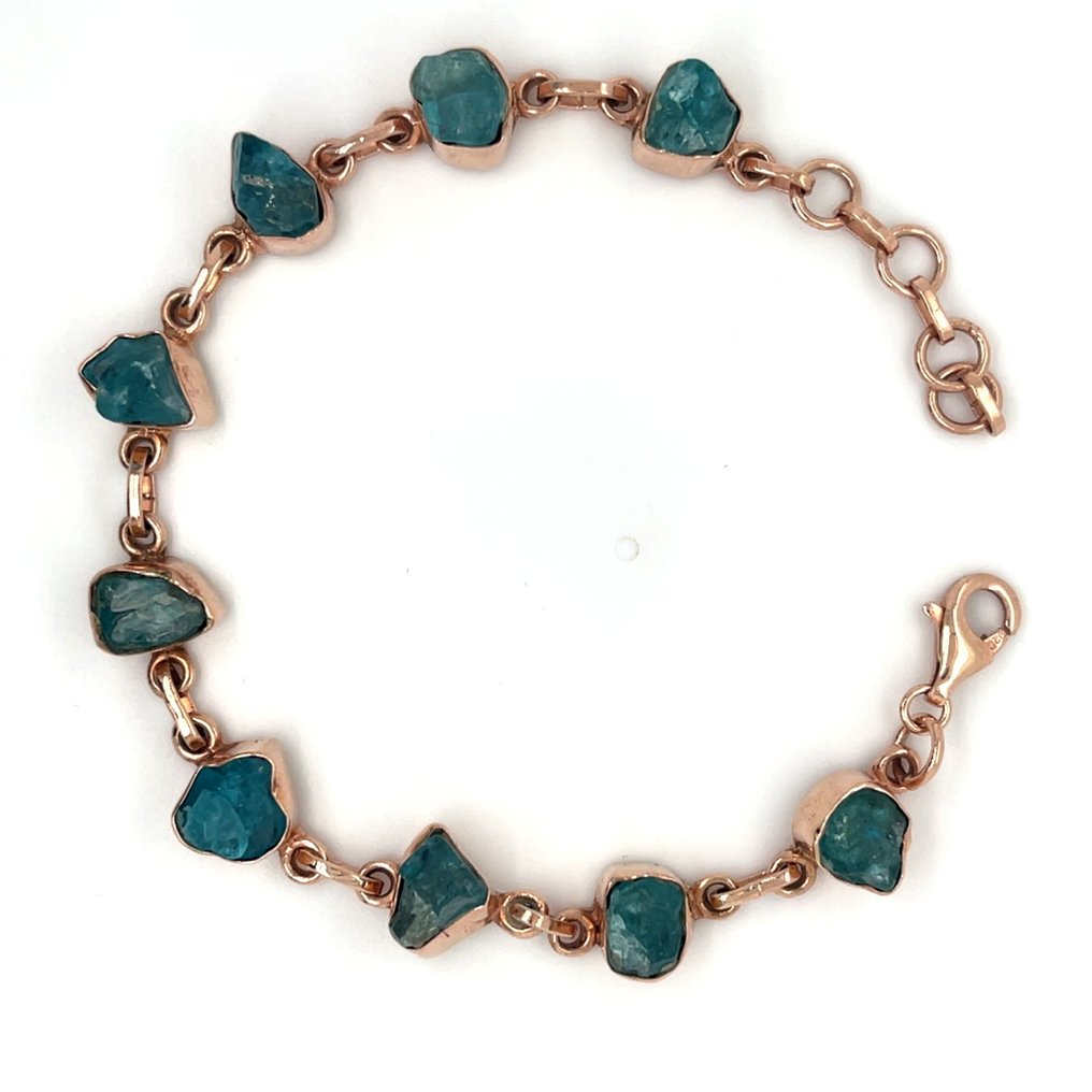 Sem preço de reserva - Bracelete Prata - Apatite #1.0