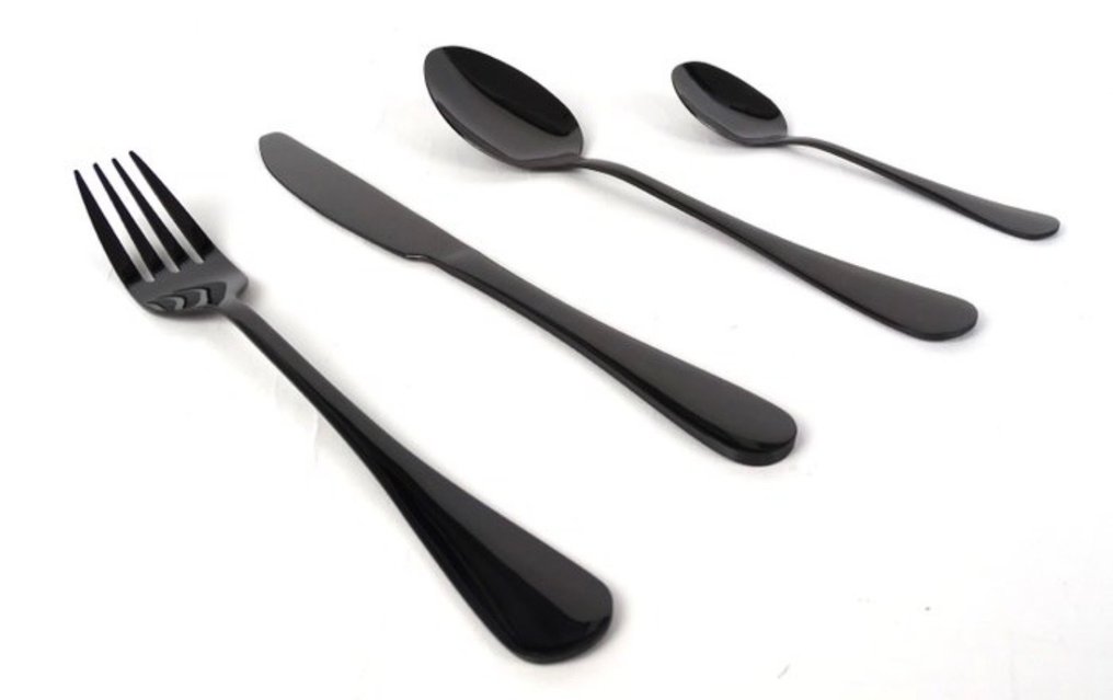 Ménagère - Acier - Ensemble de couverts de 24 pièces noir #2.1