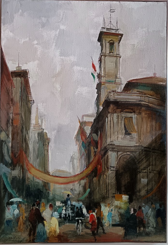 Dino Rossi (1904-1982) - Scorcio di città #2.1