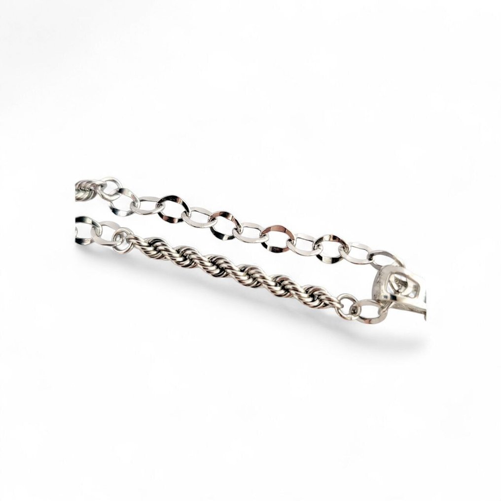 Κολιέ με μενταγιόν - 18 καράτια Κίτρινο χρυσό, Λευκός χρυσός - Κατασκευασμένο στην Ιταλία #3.2