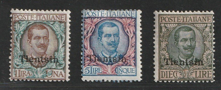 Kína - olasz posta 1917/1918 - pecsétek felirattal Tientsin - Sassone  11/13 #1.0