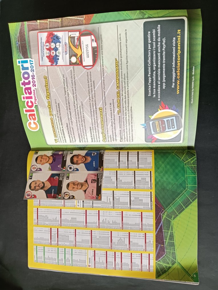 Panini Calciatori 2016/17 completo con aggiornamenti - 1 Ολοκληρωμένο άλμπουμ - Excellent (EX) #3.2