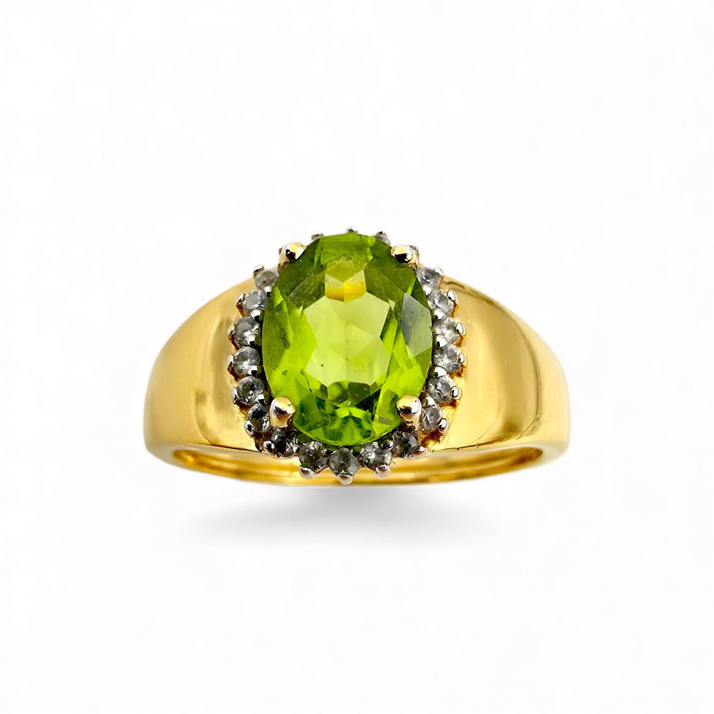 Senza prezzo di riserva - Harry Ivens - Anello Argento - Peridot (Certificato) #3.2