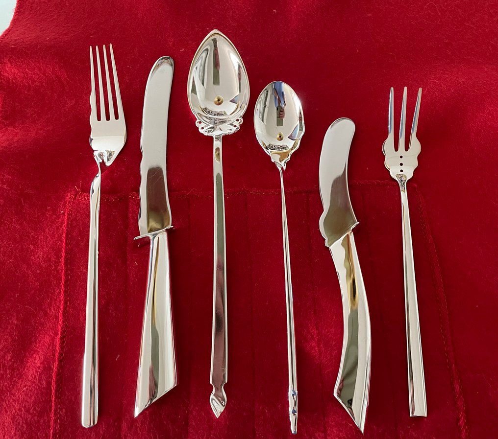 Driade - Borek Sipek - Σετ μαχαιροπήρουνων (6) - Επάργυρο - 6 κορυφαίες επιλογές «ALIX». #1.0