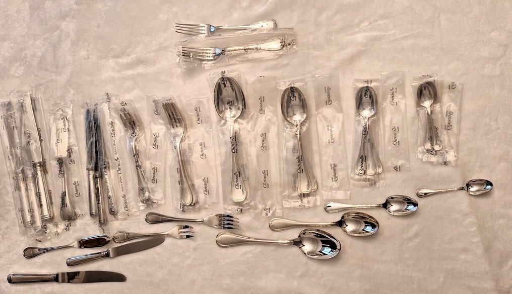 Christofle - Servizio di posate (39) - Malmaison - Placcato argento - Posate Christofle: 39 #1.0