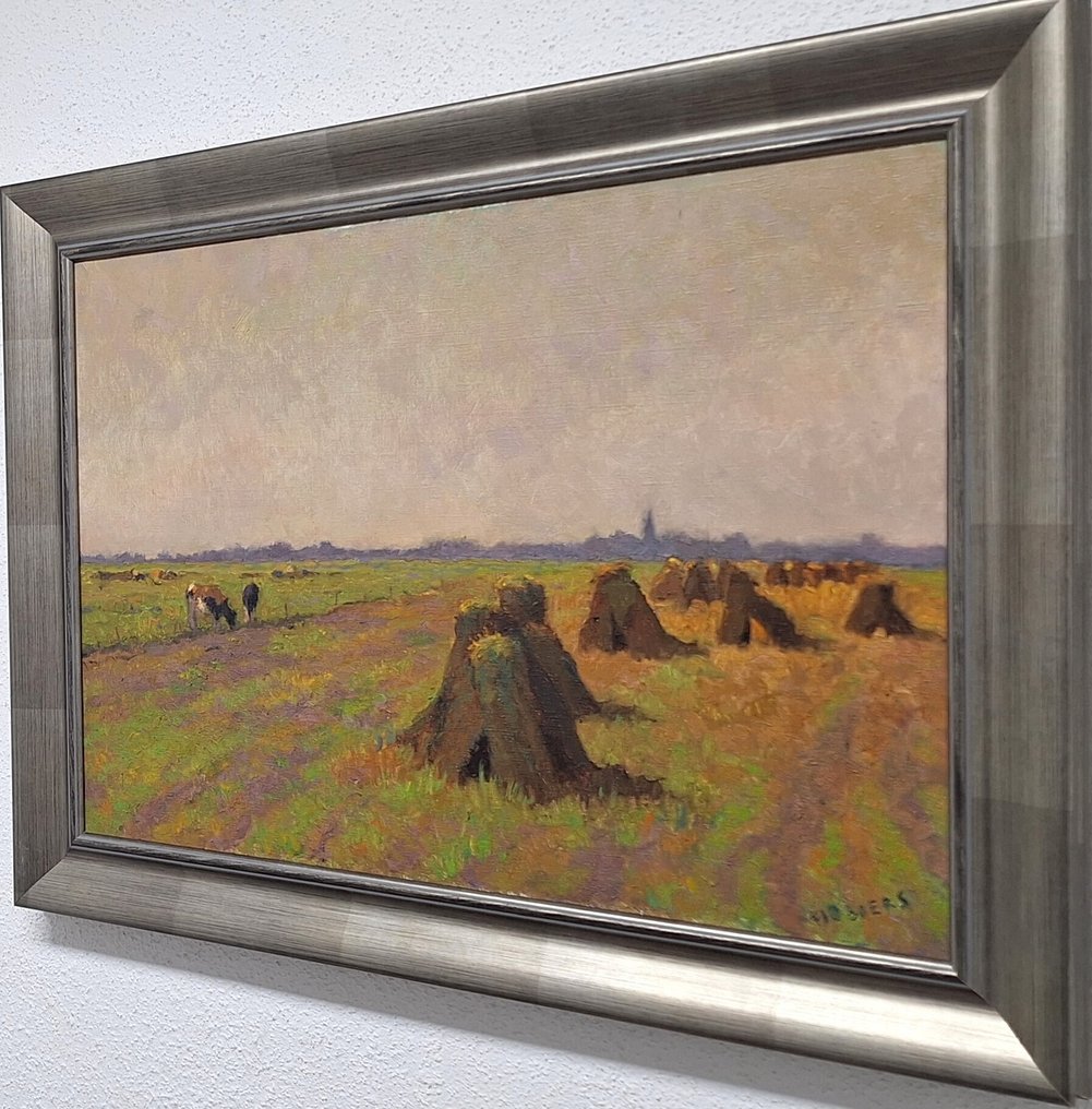 François Jacob D. BOERS (1914-1987) - ** NO RESERVE ** Landschap met in de verte een dorp #4.3