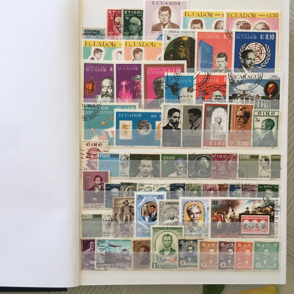 World  - Beautiful stamp collection with a theme: Historical Figures, new and used from around the world. #1.0