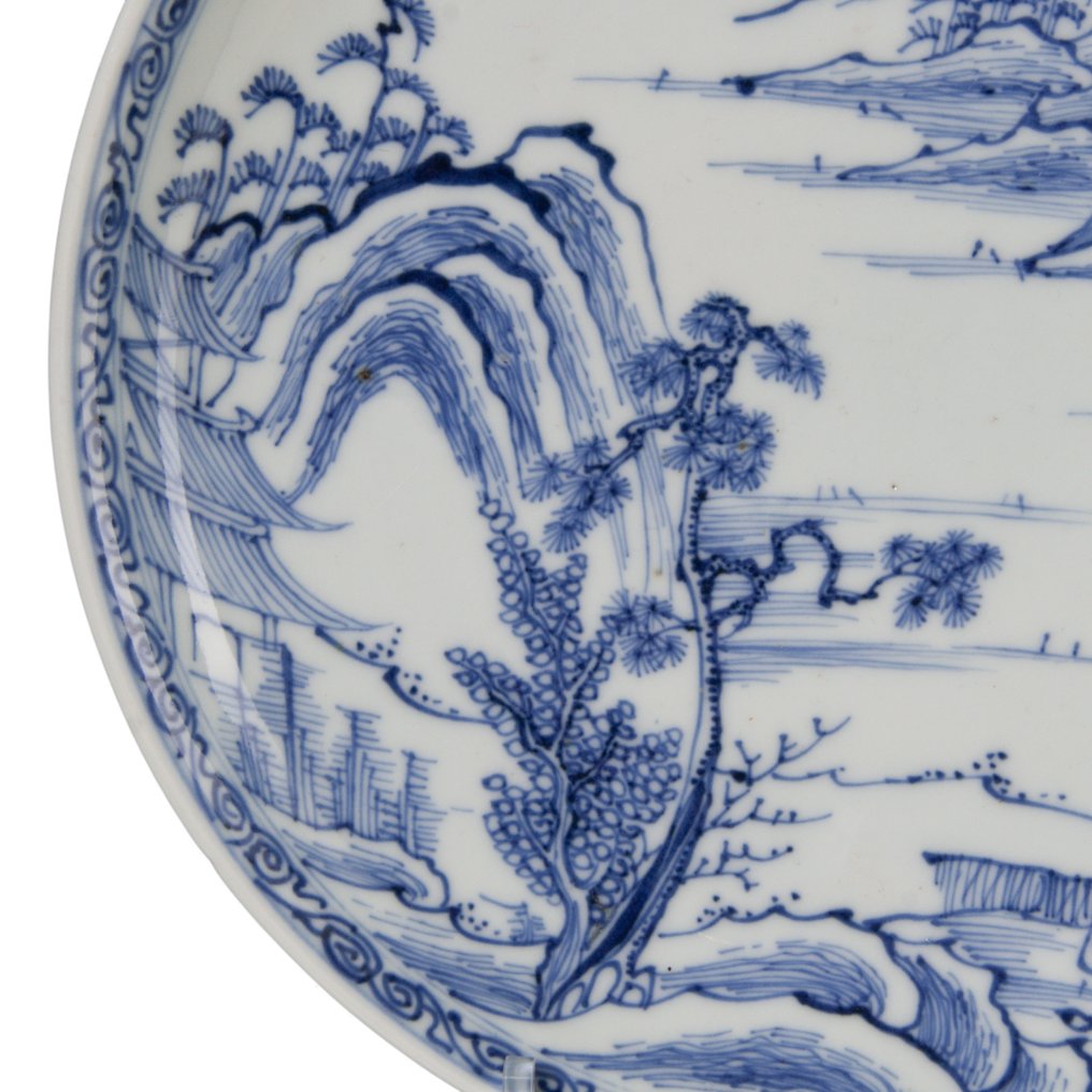fraai fijn decor: "master of the rocks stijl" - Plate - Porcelain - Yongzheng period #4.3