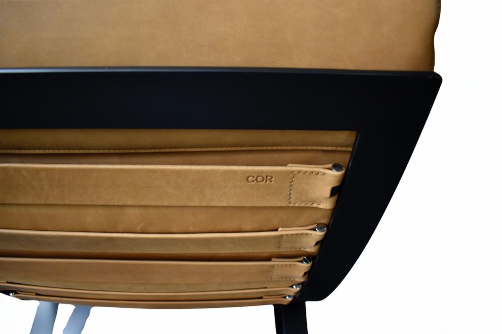 Cor - Reinhold Adolf, Hans-Jürgen Schröpfer - Fauteuil (2) - Sinus chair - Pelle di vitello - Icona del design lounge #3.2