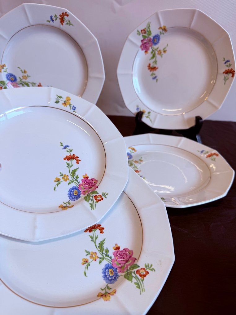 Saint AMAND, Véritable Porcelaine Opaque - 餐桌中央装饰 (6) - S.A.Signé - 甜点和前菜的餐桌服务。  - 瓷 - Art de Table Vivre #1.0