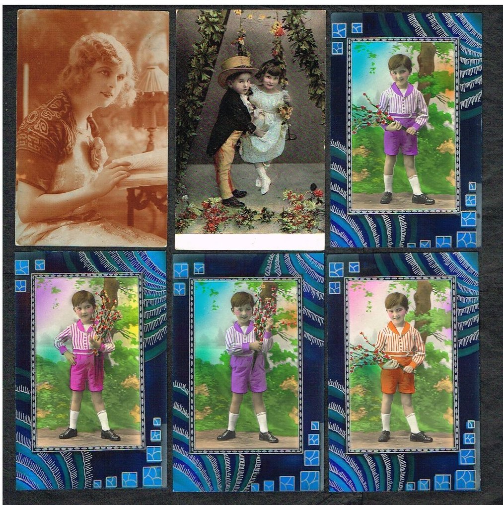 Διάφορες ευχές - Πολύ σύνολο 101 καρτών ταχυδρομείου (η πλειοψηφία είναι γραμμένες). - Καρτ-ποστάλ (101) - 1900-1960 #4.3