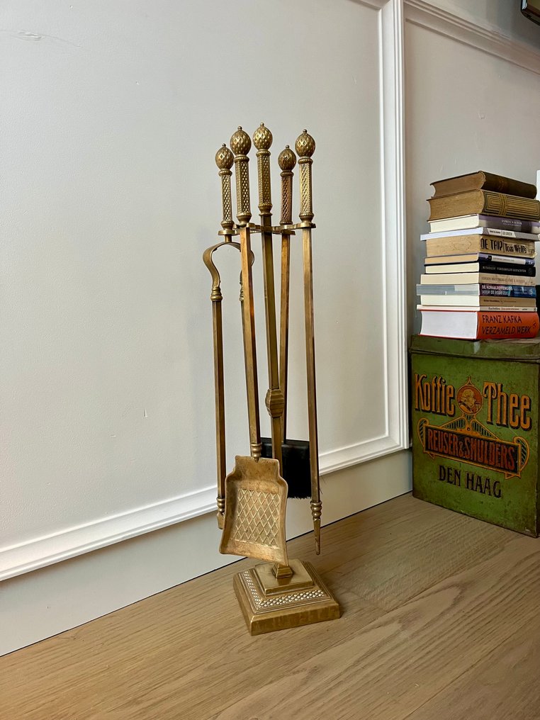 Pejsetilbehør - Messing - Pejsesæt orientalisme #2.1