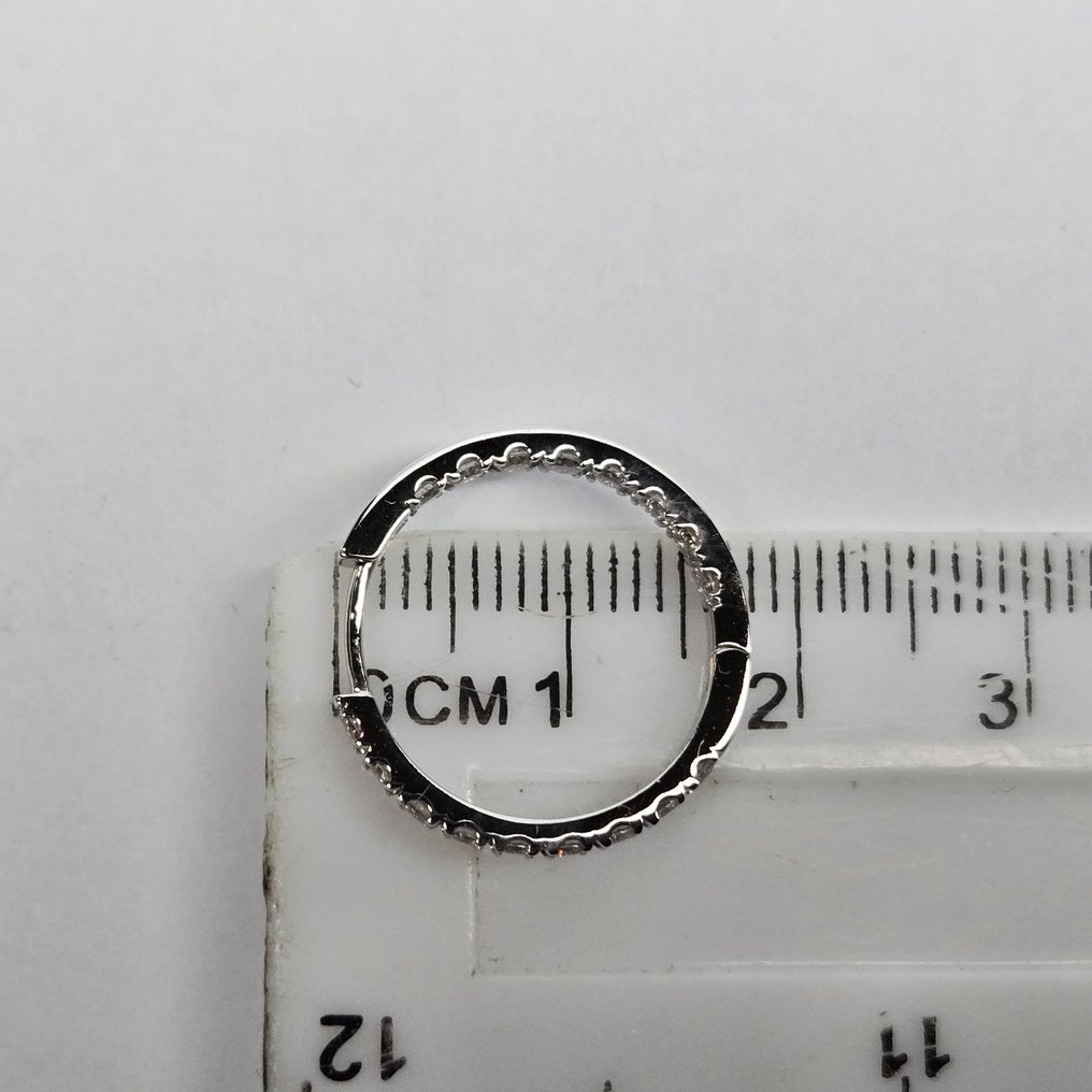 Σκουλαρίκια - 14 καράτια Λευκός χρυσός -  1.03ct. tw. Διαμάντι (Φυσικό)  - 14K κίτρινο χρυσό διαμάντι H #4.3