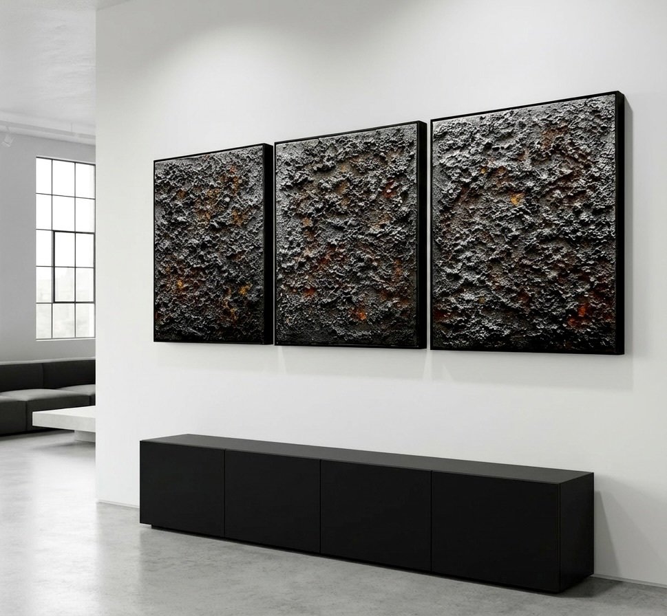 Jacopo Mattia Alegiani - Walls - 1997 - Work already strached and frame - ready to hang #1.0