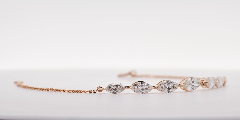 Ei pohjahintaa - Rannekoru - 14 kt. Keltakulta - 2.32ct. tw. Timantti (Laboratoriossa kasvatettu) #1.0