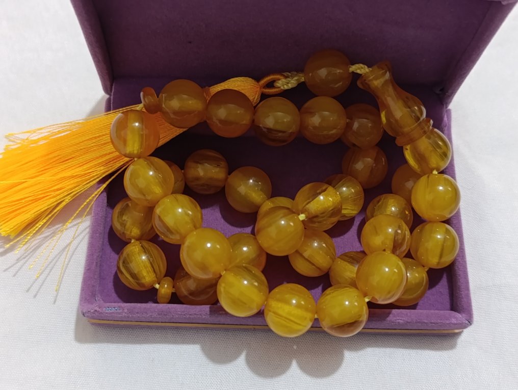 天主教念珠 - 琥珀 - 1970-1980 - 稀有的祈祷念珠  #1.0