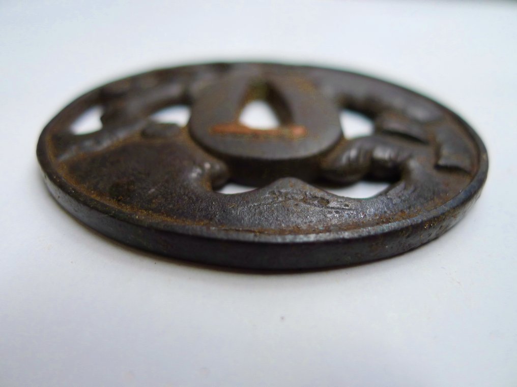 美丽的标志 立青（Tatsuo）树花马图案透雕铁砧 - 日本 - 江戶時代（1600-1868） #3.2