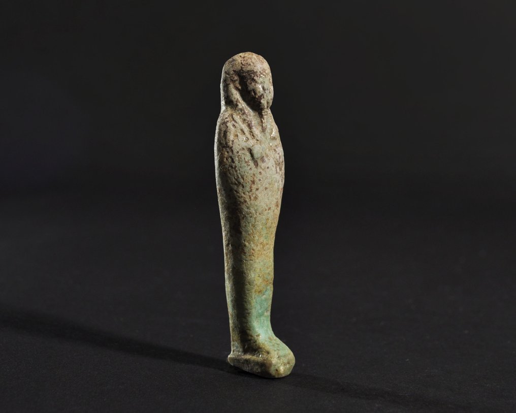 Αρχαία Αίγυπτος, τελευταία εποχή Faience Shabti - 8.8 cm #1.0