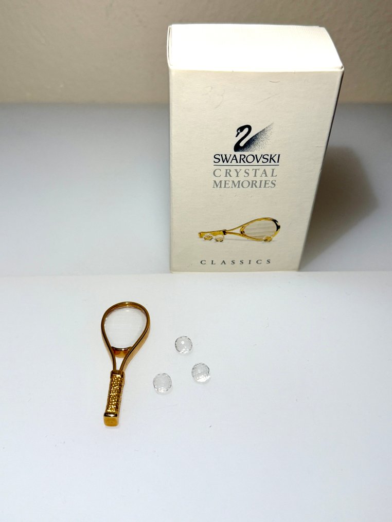 Swarovski - Statuetta - Swarovski Crystal Memories Classics tennis racket - 183280 - complete box - Cristallo #4.3