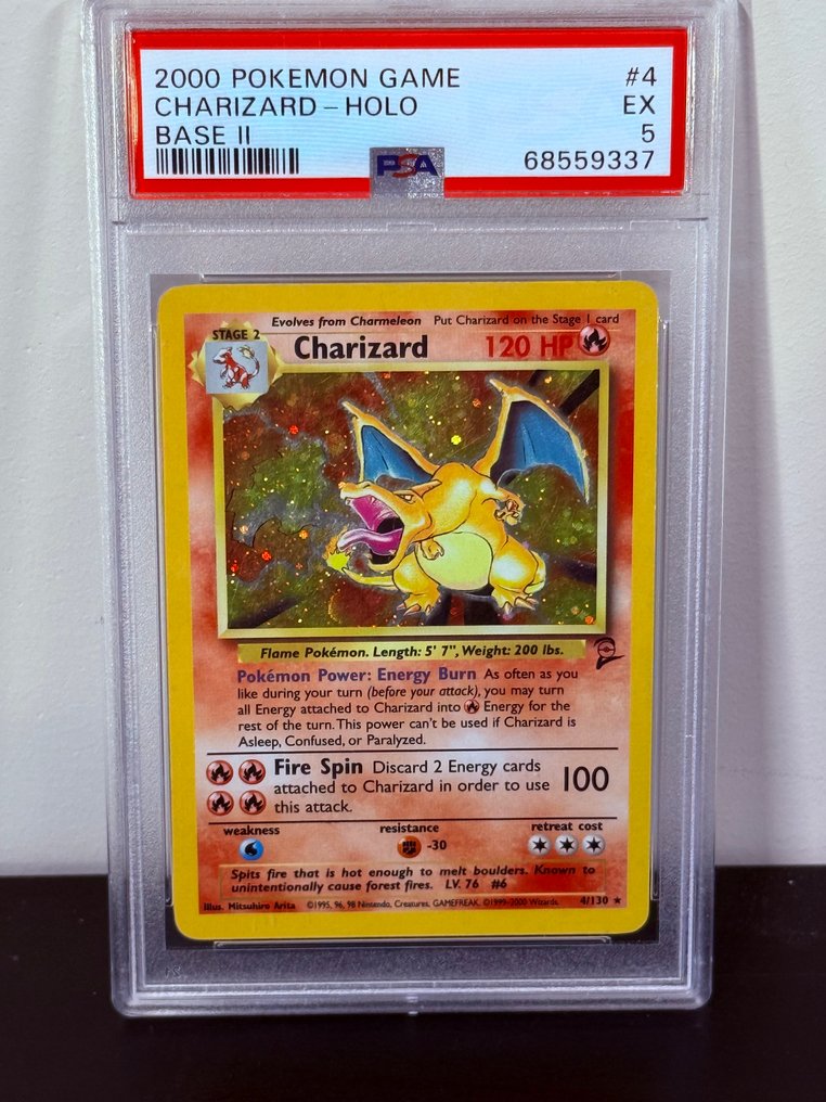 Pokémon - 1 Graded card - Charizard 4 Folie, Holo - PSA 5 - Various sets #1.0
