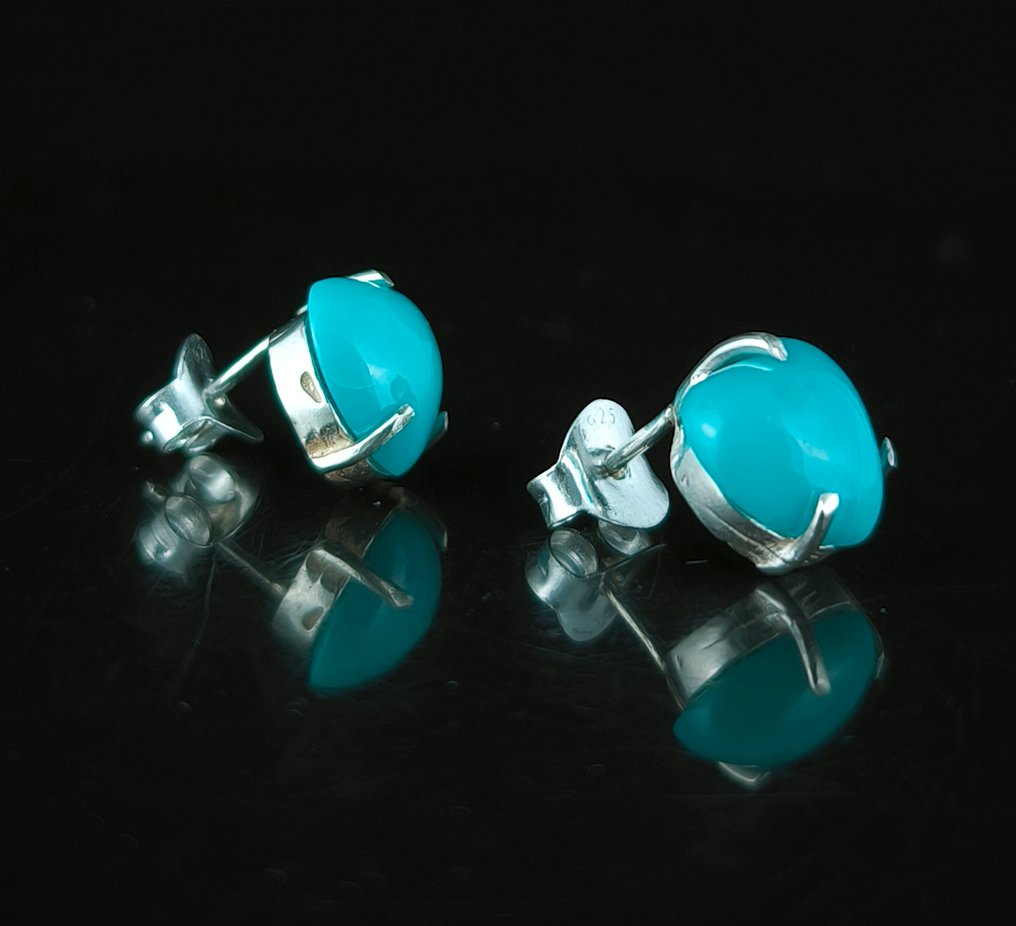 綠松石 珠寶 - 高度: 10 mm - 闊度: 10 mm- 2.26 g - (2) #3.2