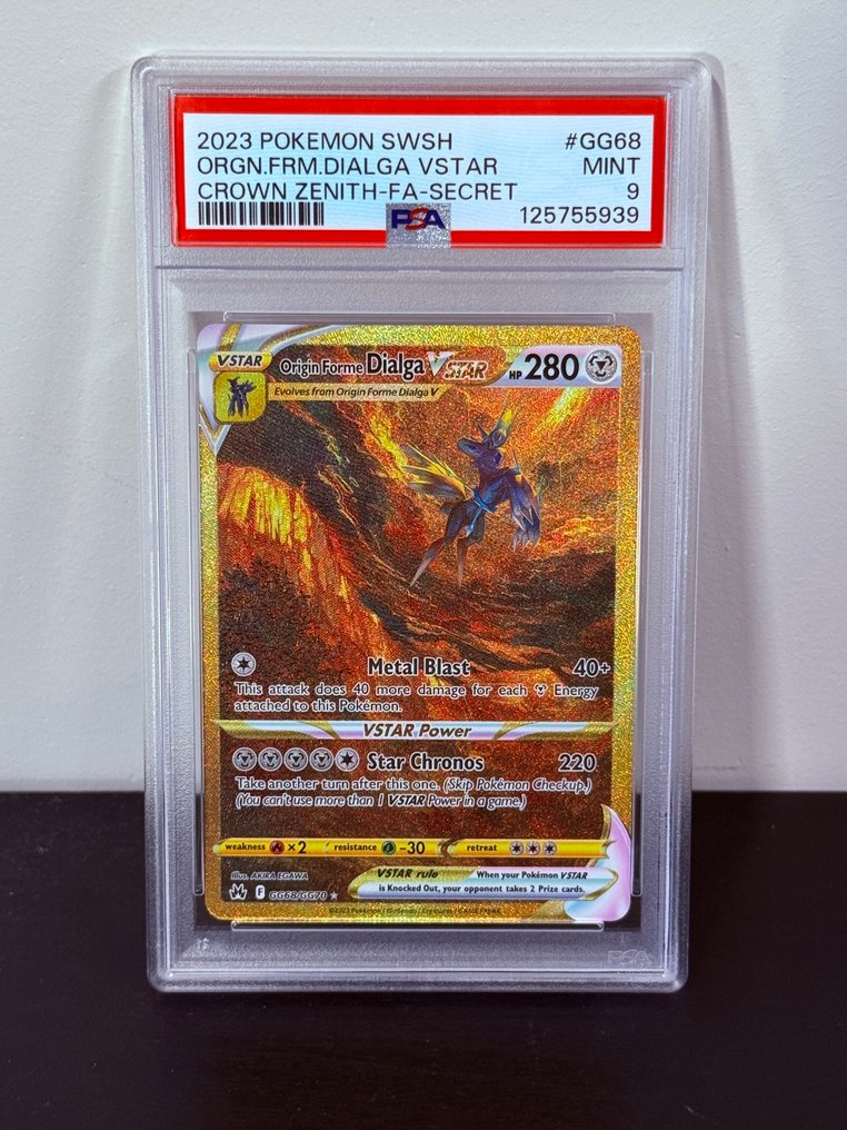Pokémon Graded card - Origin Forme Dialga VSTAR 压膜, 完整艺术, 秘密稀有 - PSA 9 - Sword & Shield - Crown Zenith #1.0