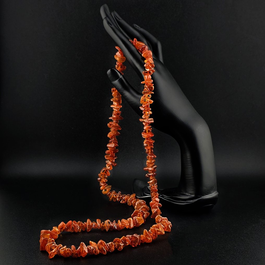 Baltic 45 g Treasure – Αληθινό κολιέ με κομμάτια κεχριμπαριού σε βαθιές αποχρώσεις καστανόχρυσου - Κεχριμπάρι  (χωρίς τιμή ασφαλείας) #2.1