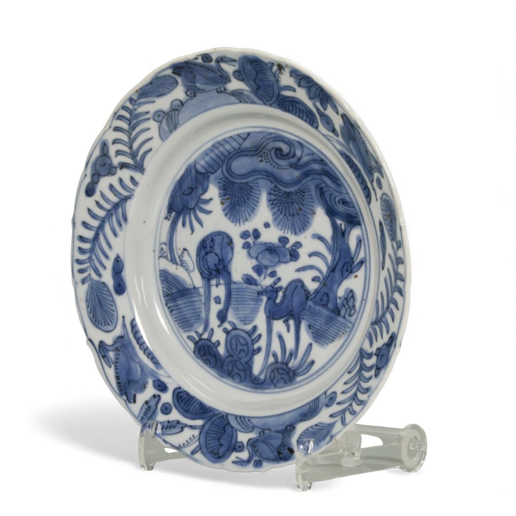 Landschap met herten - Plate - Porcelain #2.1