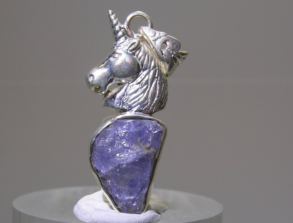 Tanzanite Pendente - Altezza: 42 mm - Larghezza: 13.7 mm- 5.52 g - (1) #1.0