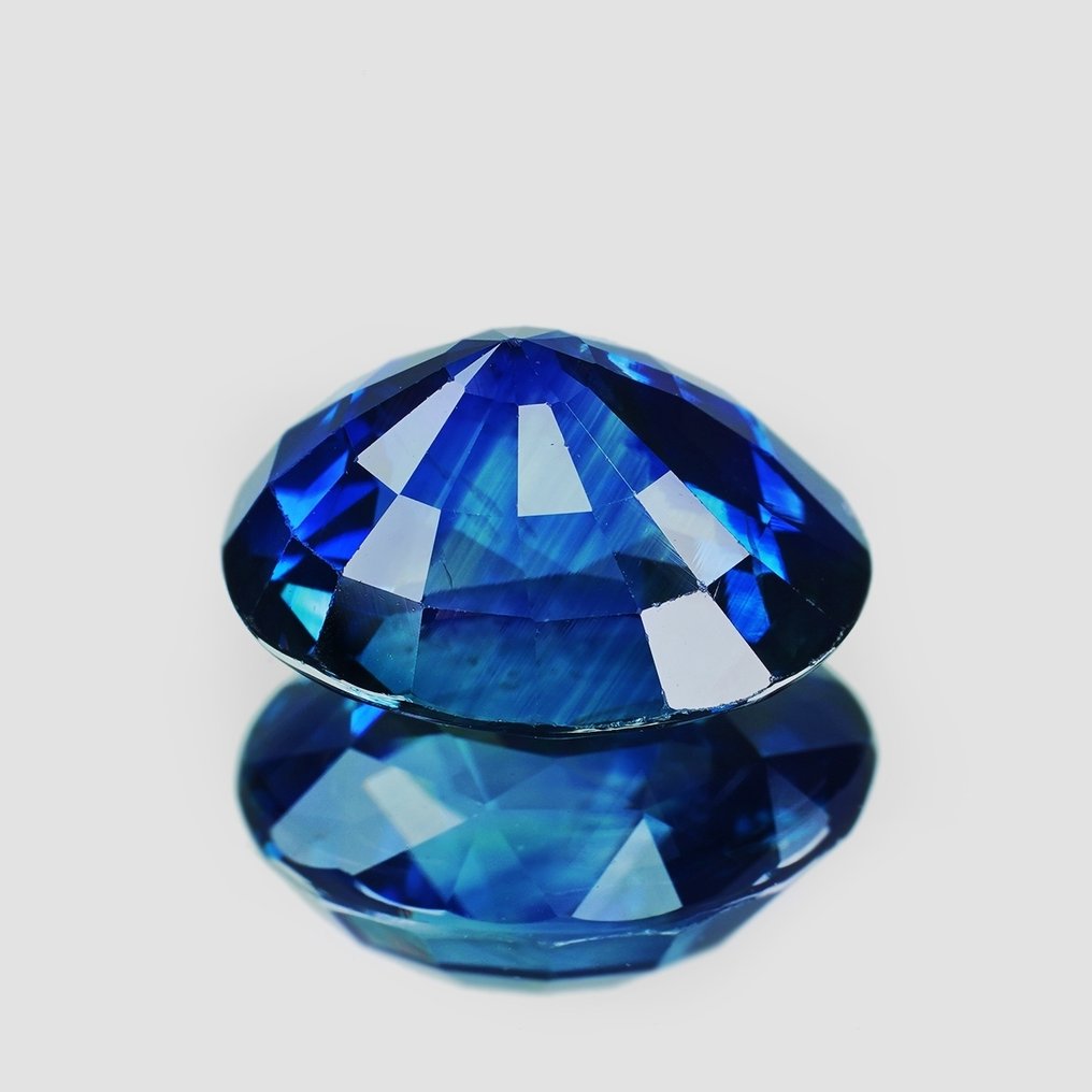 Blå Safir  - 4.60 ct - Lotus Gemology - Basaltrelateret oprindelse #4.3