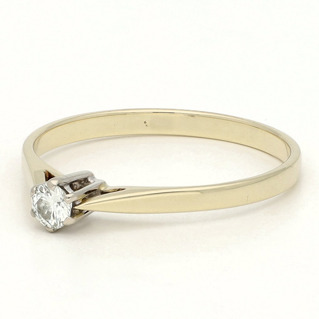 Nincs minimálár - Gyűrű - 14 kt. Sárga arany Gyémánt (Természetes)  #1.0