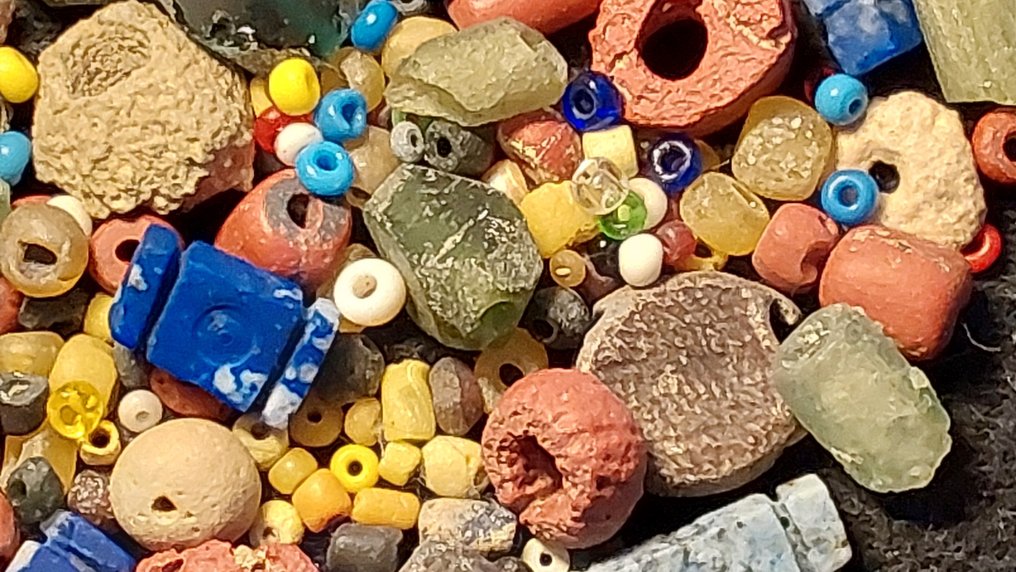 古埃及到罗马 玻璃 超过100个古老的珠子  (没有保留价) #3.2