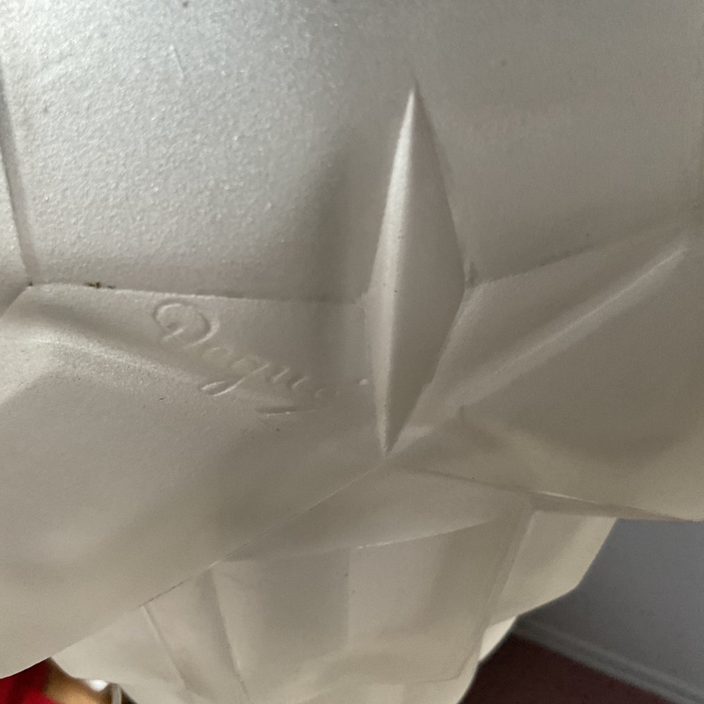 Degué - Lamp - signed Degué - Satinated Glass - Suspension Lamp #2.1